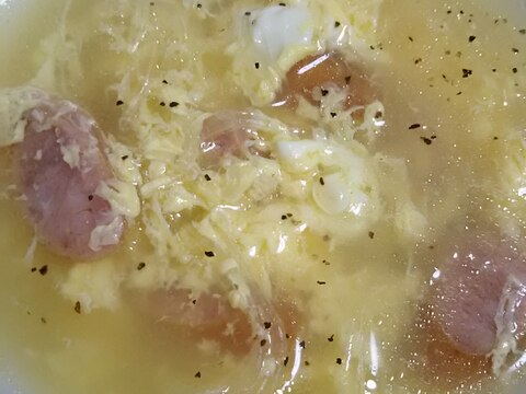 ウインナーと春雨の卵スープ(^^)